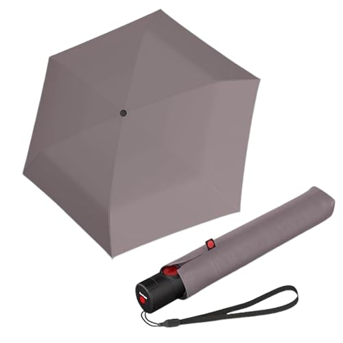 Knirps U.200 Ultra Light Duomatic Automatic Open Rain Umbrella - Compact Windproof Travel Umbrella for Adults - 97cm Diameter Retractable With Carrying Case - color: Mauve