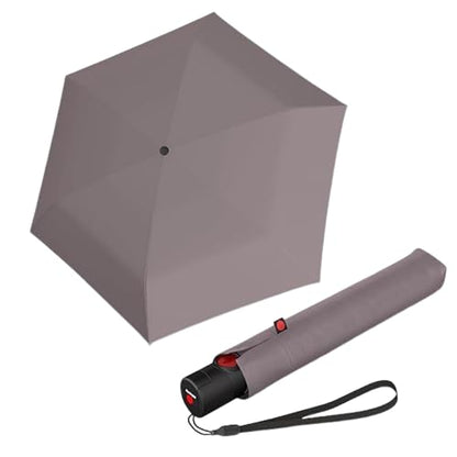 Knirps U.200 Ultra Light Duomatic Automatic Open Rain Umbrella - Compact Windproof Travel Umbrella for Adults - 97cm Diameter Retractable With Carrying Case - color: Mauve