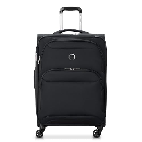 DELSEY PARIS Sky Max 2.0 Softside Expandable Luggage with Spinner Wheels 2 Piece Set, Black (24 Inch/Duffle) - color: Black, size: 2-Piece Set (24/Duffle)