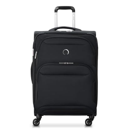 DELSEY PARIS Sky Max 2.0 Softside Expandable Luggage with Spinner Wheels 2 Piece Set, Black (24 Inch/Duffle) - color: Black, size: 2-Piece Set (24/Duffle)