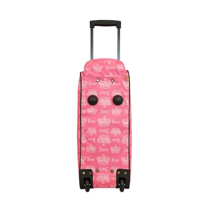 Juicy Couture Cherry Rolling Duffel, 22in - color: PINK LEMONADE/CROWN
