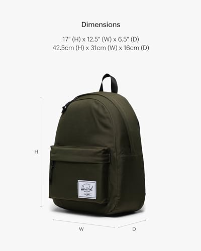 Herschel Supply Co. Classic Backpack, Ivy Green, Mod - 20L - color: Ivy Green, size: Mod - 20L