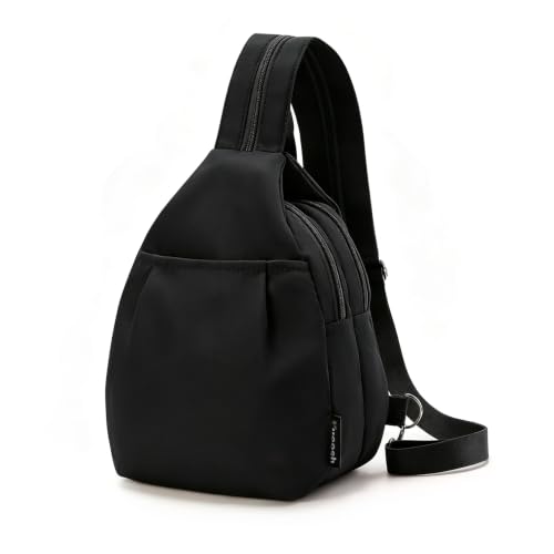 Rueesh Anti-Theft Backpack for Women, Multi-Pocket Crossbody Bag - color: Black