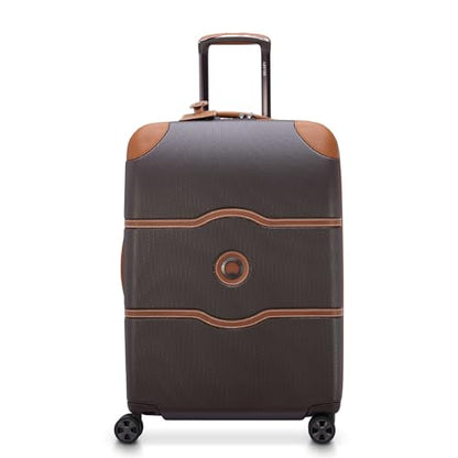 DELSEY PARIS Chatelet Air 2.0, 24 Inch Checked Luggage, Chocolate Brown - color: Chocolate Brown, size: Checked-Medium 24 Inch