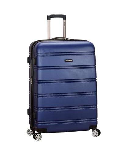 Rockland Melbourne Hardside Expandable Spinner Wheel Luggage, Checked Large 28", Blue - color: Blue, size: Checked Large 28"