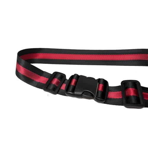 MAGARROW 1.5" Utility Luggage Straps with Buckle Adjustable, 4-Pack (RED/Black, 1.5 in x 3.2 ft) - color: RED/Black, size: 1.5 in x 3.2 ft