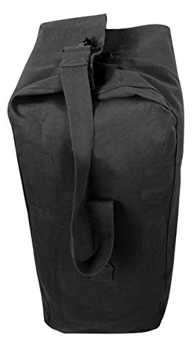 Heavyweight Top Load Canvas Duffle Bag - color: Black, size: 30" X 50"