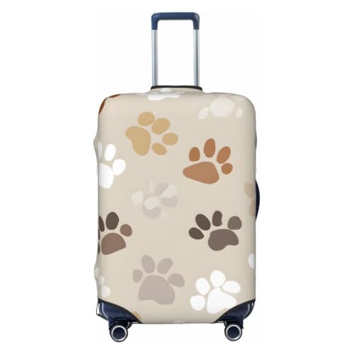 Paw Print Pattern Suitcase Cover, 18-32 Inch, Protective Luggage Cover with Zippe, Medium (22-24 inches) - color: Paw Print, size: M (for 22"-25" Suitcase)