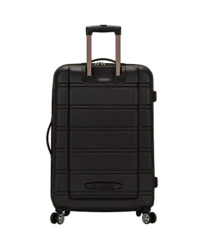 Rockland Melbourne Hardside 3 Piece Expandable Spinner Wheel Luggage Set, (20"/24"/28"), Black - color: Black, size: 3 Piece (20"/24"/28")