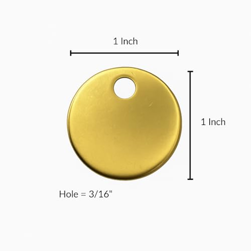 Custom Engraved Tags | Personalized Round Metal Tags | Personalized Trapping Tabs | 1 Inch Round Metal Key Label