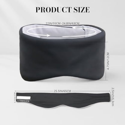 Sleep Mask for Women Men, Reversible Eye Mask Sleeping with Cozy & Cooling Sides, Adjustable Velcro Band, Blackout Face-Hugging Padded Eye Cover for Sleeping Travel Office, Black/White - color: Black+white