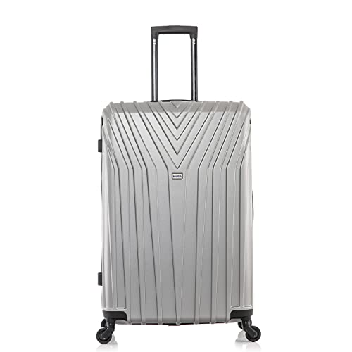 InUSA VASTY 24-Inch Medium Hardside Spinner Luggage Lightweight Grey - color: Grey, size: 24 Inch