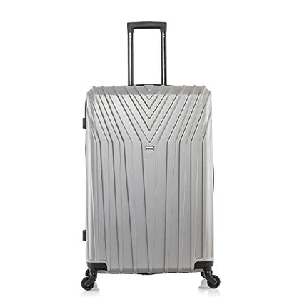 InUSA VASTY 24-Inch Medium Hardside Spinner Luggage Lightweight Grey - color: Grey, size: 24 Inch