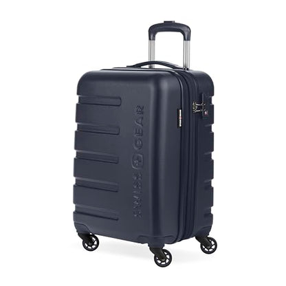 SWISSGEAR Signature Hardside Expandable Carry-On Spinner Luggage, ABS Construction, TSA-Friendly Lock, and Built-In Cupholder, Navy, 19-Inch - color: Navy, size: Carry-On 19-Inch