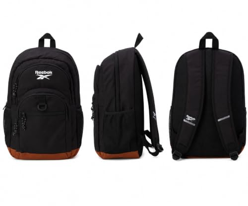Reebok Travel Backpack Water Resistant Everyday Bag with Laptop Sleeve - color: Harber Black