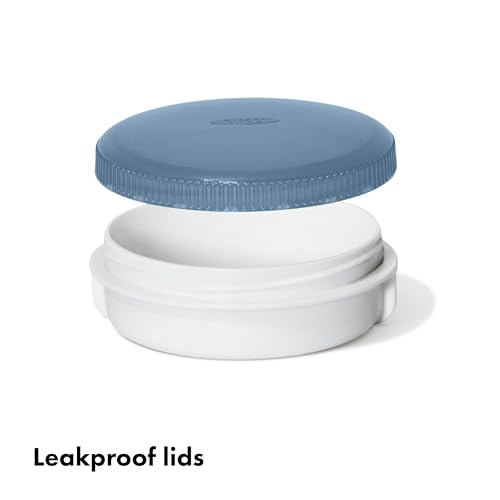 OXO Good Grips Prep & Go Leakproof Condiment Container - 2 oz, Ocean Blue - color: Ocean Blue, style: Condiment Keeper - 3 Pack