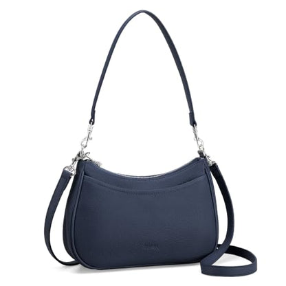 befen Genuine Leather Crossbody Bags for Women, Anti Theft Shoulder Purse - color: Navy Blue