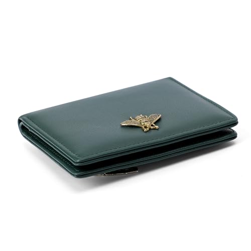 Small Women Wallet RFID Blocking Bifold Pocket Wallet Slim Compact Ladies Purse Mini Wallets For Women (Dark Green) - color: Dark Green