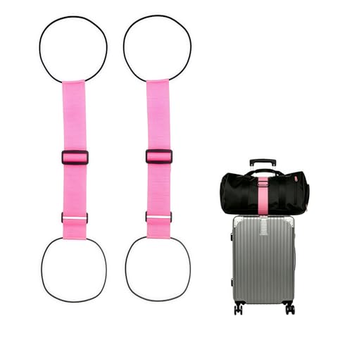 Adjustable Luggage Straps - color: 2pcs pink
