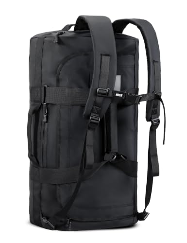 MIER 40L/60L/90L Water Resistant Backpack Duffel, Heavy Duty Duffle Bags - color: Black, size: 60l