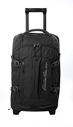 Eddie Bauer Expedition Rolling Duffel Bag with Wheels - Black, 22" - color: Black, size: 22" (Carry-On)