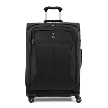 Travelpro Tourlite Softside 25" Expandable Luggage with 4 Spinner Wheels, Lightweight Suitcase, Checked Medium, Blue - color: Black, size: Checked-Medium 25-Inch