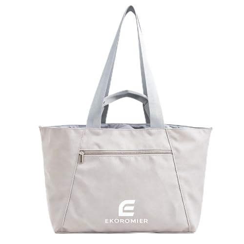 EKOROMIER Dual-Handle Expandable Tote Bag,Ultra-Lightweight Travel Bag - color: Light Gray