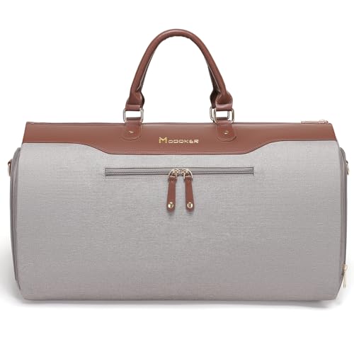 Garment Duffle Bags for Travel,Carry on Garment Bag with Shoe Compartment - color: Caramel