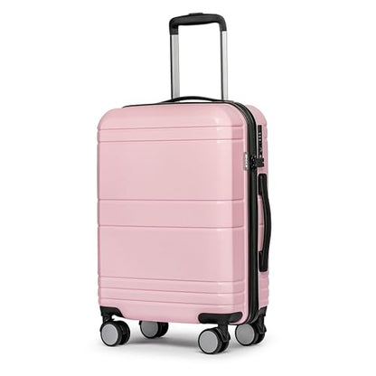 Carry On Luggage 22x14x9 Airline Approved,Hardshell Suitcase,20 Inch,Pink - color: Pink