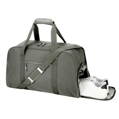 Searock 45L Gym Bag for Men & Women with Shoe Compartment - color: Dark Grey, size: 21 x 10 x 13″ (Medium)