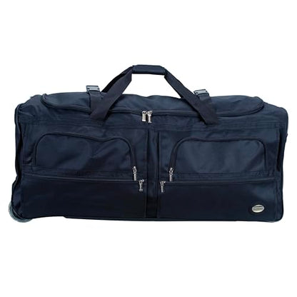 Rockland Rolling Duffel Bag, Black, 22" - color: BLACK, size: 22"