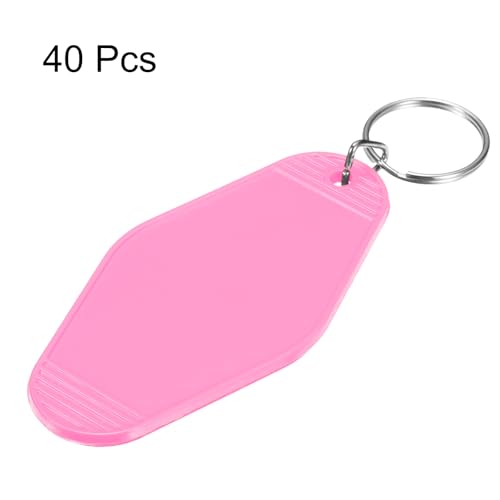 uxcell Hotel Keychains Blank Plastic - color: Pink