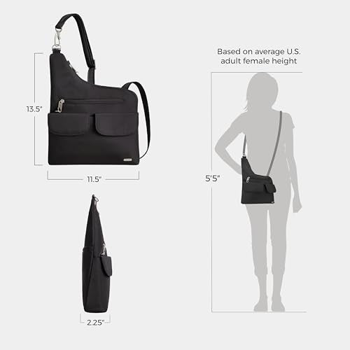 Travelon Anti-Theft Classic Crossbody Bag - color: Black