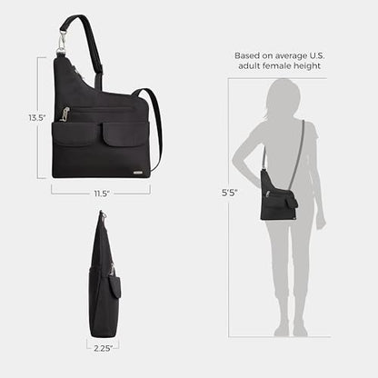 Travelon Anti-Theft Classic Crossbody Bag - color: Black