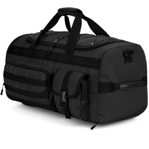 Gonex 45L 3-in-1 Duffel Bag for Gym & Travel - color: Black, size: 45L