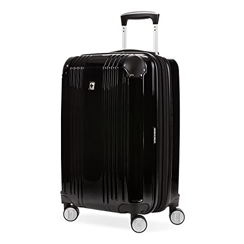 SwissGear 7786 Hardside Expandable Luggage with Spinner Wheels, Black, Carry-On 20-Inch - size: Carry-On 20-Inch