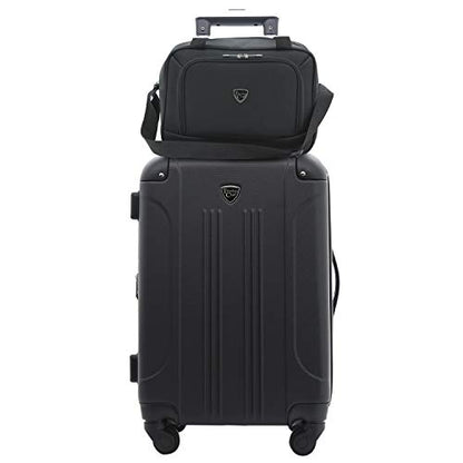 Travelers Club Chicago Hardside Expandable Spinner Luggage, Black, 3 Piece Set - color: Black, size: 3-Piece Set