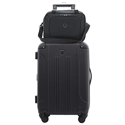 Travelers Club Chicago Hardside Expandable Spinner Luggage, Black, 3 Piece Set - color: Black, size: 3-Piece Set