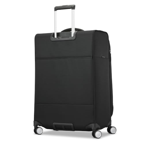 Samsonite Soft-Sided Medium Checked 25-Inch Expandable PortLift Suitcase: Durable, 360° Spinner Wheels, Adjustable Handle, TSA Lock, 2 Front & Side Pocket- Black - color: Black, size: 25-Inch Checked-Medium