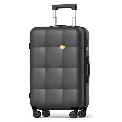MGB Hardside 26 Inch Luggage, PC Hard Shell Checked Suitcase - color: Charcoal Black, size: 26 Inch