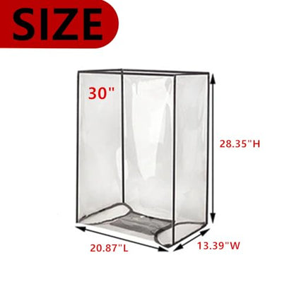 30" Clear PVC Luggage Cover Protectors Thicken Transparent Waterproof Suitcase for Spinner Wheels Suitcase - color: 30 Inch Luggage Cover