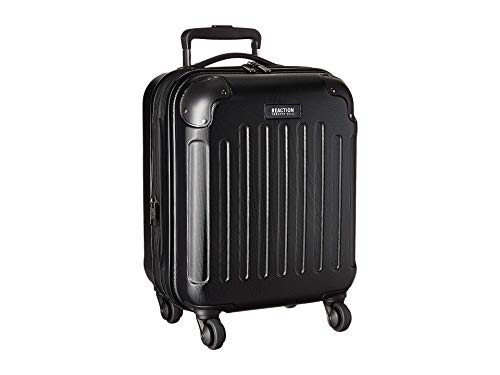 Kenneth Cole REACTION Renegade Luggage Expandable 8-Wheel Spinner Lightweight Hardside Suitcase, Black, 24-Inch Checked - color: Black, size: 24-Inch Checked