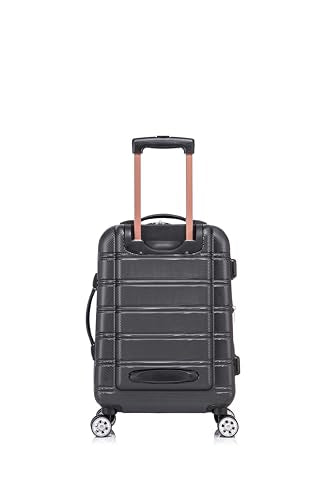 Rockland Melbourne Hardside 2 Piece Expandable Spinner Wheel Luggage Set, Carry-On 20" and Tote 14", Black - color: Black, size: 2 Piece (20"/14" Tote)