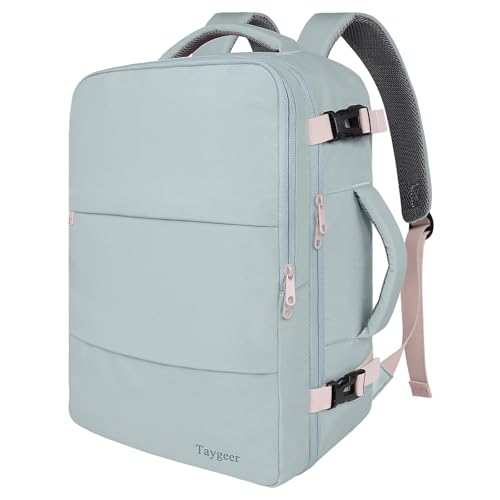 Taygeer Carry On Backpack for Women, TSA Approved Personal Item Backpack - color: Powderblue, size: X-Large