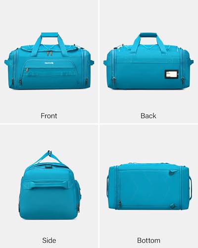 Hanke Duffle Bag for Travel, Dual Expandable Weekender Bags, Caribbean Blue - color: Caribbean Blue