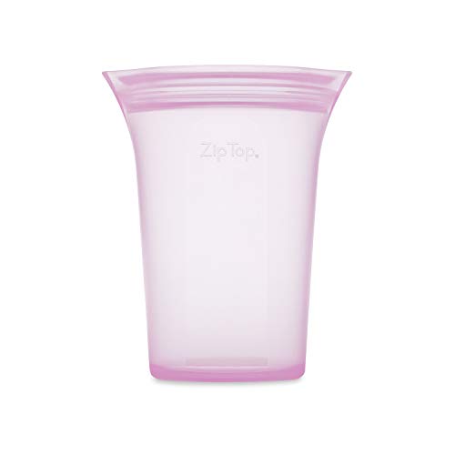 Zip Top Reusable Food Storage Bags | Large Cup [Lavender] | Silicone Meal Prep Container | Microwave, Dishwasher and Freezer Safe | Made in the USA - color: Lavender, size: Large Cup