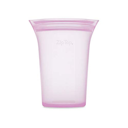 Zip Top Reusable Food Storage Bags | Large Cup [Lavender] | Silicone Meal Prep Container | Microwave, Dishwasher and Freezer Safe | Made in the USA - color: Lavender, size: Large Cup