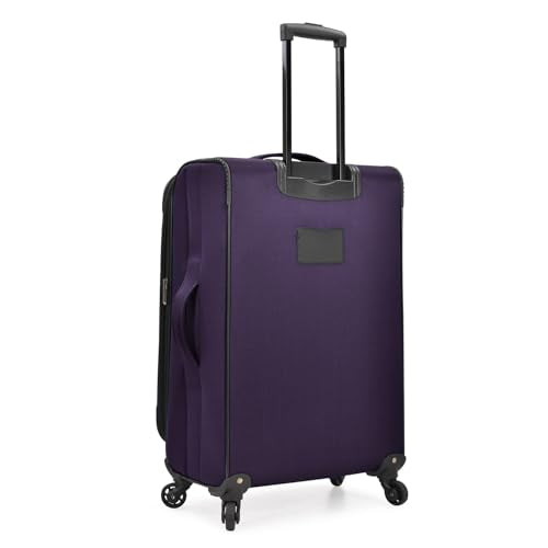 U.S. Traveler Aviron Bay Expandable Softside Luggage with Spinner Wheels, Purple, 3-Piece Set - color: Purple, size: 3-Piece Set