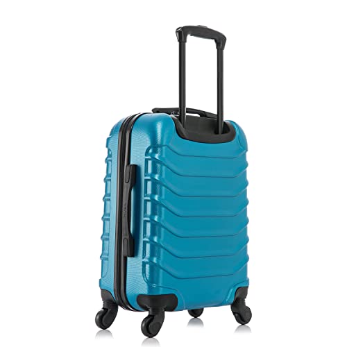 InUSA ENDURANCE Luggage with Spinner Wheels | Durable Lightweight Hardshell Suitcase, Spacious Travel Bag with Handle and Trolley | 20-Inch Carry On Small Luggage | Teal - color: Teal, size: 20 Inch