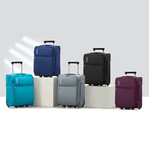 Hanke Underseat Carry On Luggage with Wheels, 17 Inch Rolling Bag, Purple - color: Purple, size: 17 Inch Underseat Plus